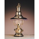 Lampe de table en lation poli à pétrole
