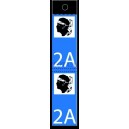 2 Adhésifs plaques d’immatriculations 2A 2A