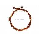 Collier enfant ambre chips cognac