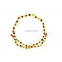 Collier enfant ambre Baroque billes mix.