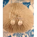 Boucles Oeil de Sainte Lucie﻿ dos naturel argent 