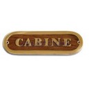  PLAQ061 BOIS   "CABINE"