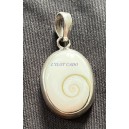 Pendentif Oval Oeil de Sainte Lucie et nacre