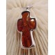 Pendentif Croix ambre 5