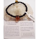 Bracelet adulte ambre cognac réglable