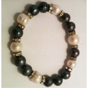 Bracelet Perles de verre + brillants 3