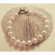 Bracelet Perles de verre + brillants 1