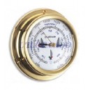 Thermo-hygromètre marin avec boitier en laiton fixe