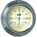 Thermo-hygromètre marin avec boitier en laiton fixe acier inox﻿ satiné