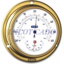 Thermo-hygromètre marin avec boitier fixe acier inox﻿ finition or