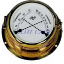 Thermo-hygromètre marin au quartz avec boitier ouvrable en laiton