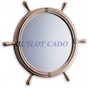  Miroir en laiton poli barre à roue diamètre 32 cm