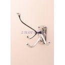 Porte manteau triple en laiton vernis