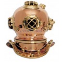 Casque de scaphandre en laiton et cuivre 26 cm
