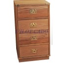  Commode en Teck Naturel 4 Tiroirs